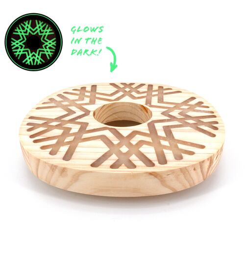Cyborg Hookah - Wood Plate Glow Circle