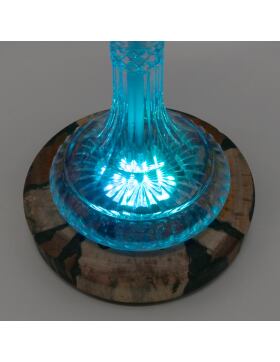 Cyborg Hookah - Wood Plate + 7CM LED Licht mit Fernbedienung Set Model