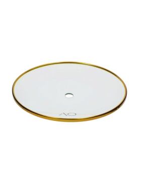 AO Glass Charcoal Plate Gold