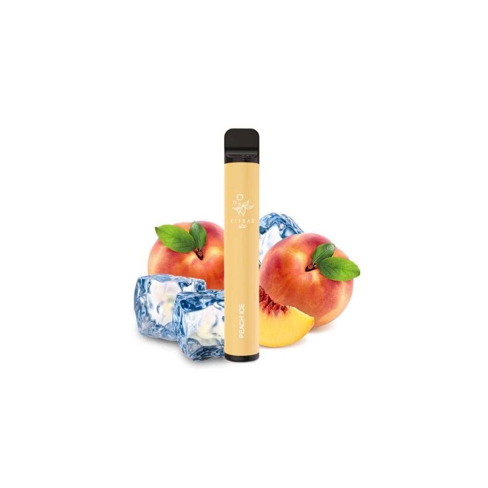elf bar 600 peach ice ELF BAR 600 PEACH ICE DISPOSABLE VAPE PACK OF 10 main image 0