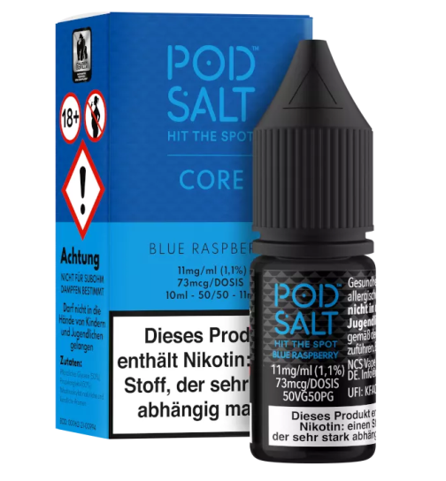 Pod Salt Nikotinsalz Liquid 10ml 20mg - Core Blue Raspberry
