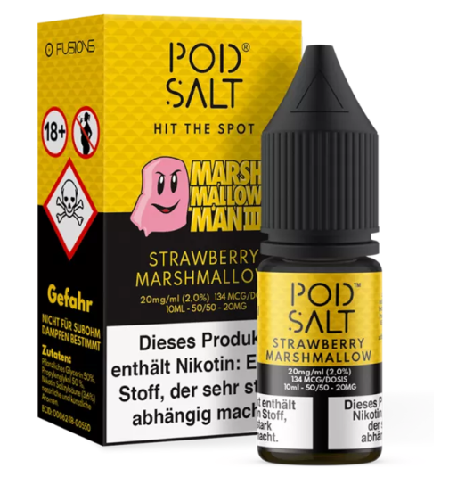 Pod Salt Nikotinsalz Liquid 10ml 20mg - Fusion Marshmallow Man 3