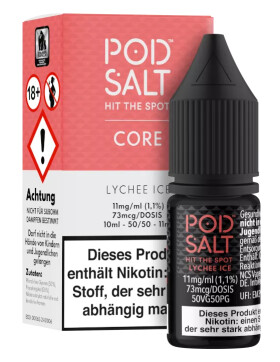 Pod Salt Nikotinsalz Liquid 10ml - Core Lychee Ice 11mg