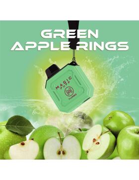Magic Puff Turbo Einweg Vape - Green Apple Rings