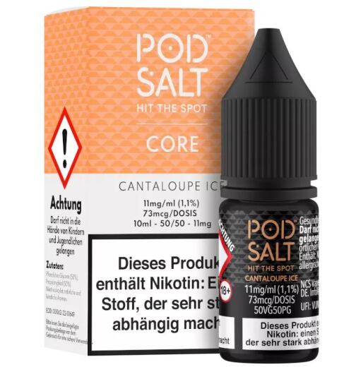Pod Salt Nikotinsalz Liquid 10ml 11mg - Core Cantaloupe Ice