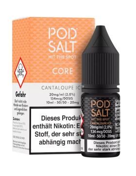 Pod Salt Nikotinsalz Liquid 10ml 20mg - Core Cantaloupe Ice