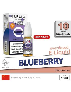 Elfliq Nikotinsalz Liquid 10ml - 10mg - Blueberry