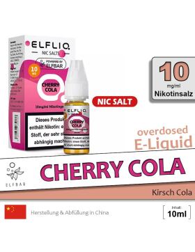 Elfliq Nikotinsalz Liquid 10ml - 10mg - Cherry Cola