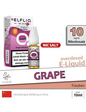 Elfliq Nikotinsalz Liquid 10ml - 10mg - Grape