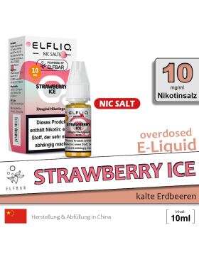 Elfliq Nikotinsalz Liquid 10ml - 10mg - Strawberry Ice