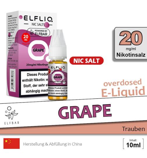 Elfliq Nikotinsalz Liquid 10ml - 20mg - Grape