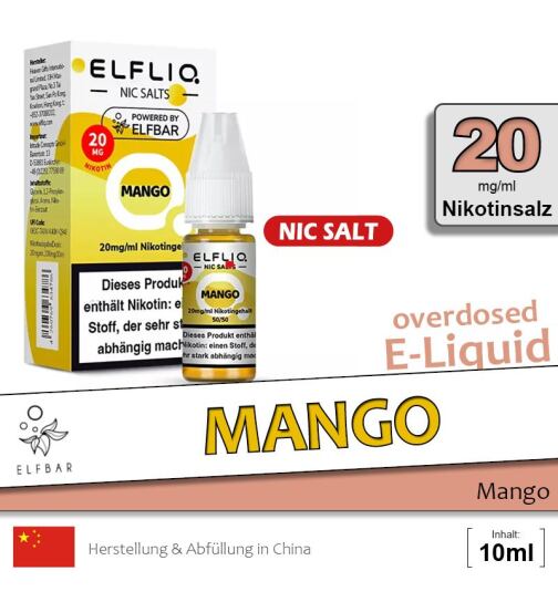 Elfliq Nikotinsalz Liquid 10ml - 20mg - Mango