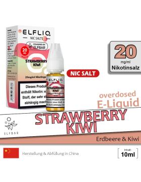 Elfliq Nikotinsalz Liquid 10ml - 20mg - Strawberry Kiwi