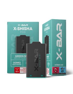 X-Bar - X-Shisha - Pod - 0mg - Green Mint