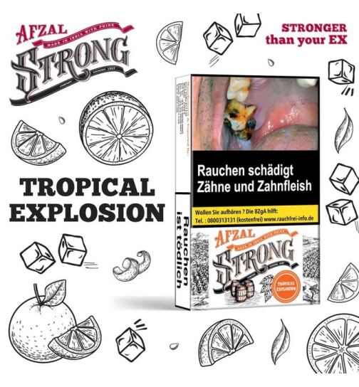 Afzal Strong Xtra Tobacco 20g - Tropical Explosion