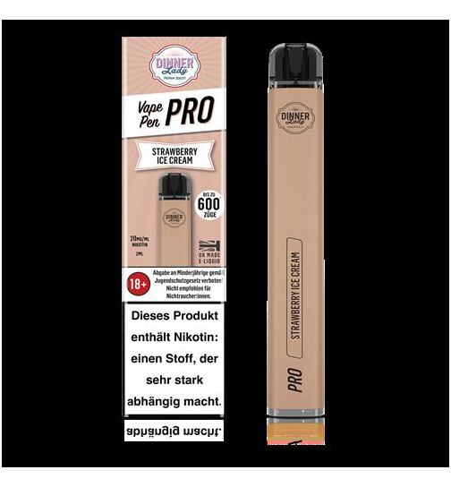 Dinner Lady Pen Pro Einweg Vape - Strawberry Ice Cream