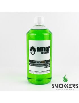 VAPEOOS&copy; Liquid 1L 0mg Nikotin - Amor Ice Lime
