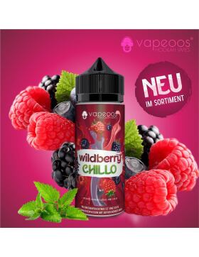 VAPEOOS&copy; Liquid 50ml 0mg Nikotin - Wildberry Chillo