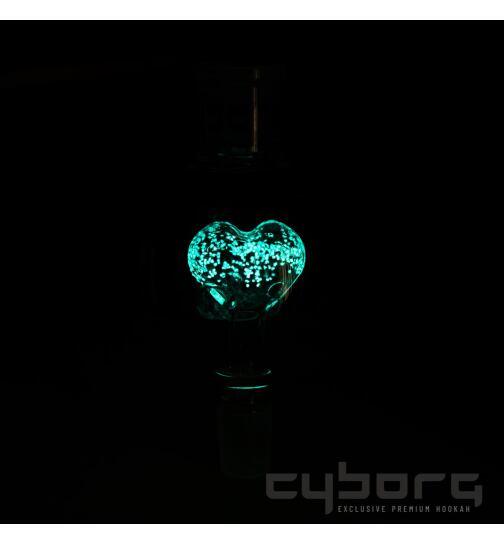 Cyborg Hookah Molassefänger 18/8 Schliff - Glow Heart Attack