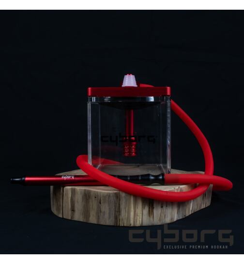 Cyborg Hookah - Power Cube - Metallic Red