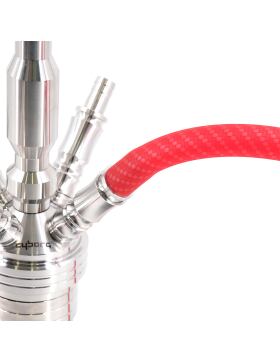 Cyborg Hookah Silicone Hose Matte - Carbon Red
